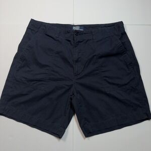Polo Ralph Lauren Shorts Mens 38 Navy Blue Cotton Chino Utility Patch Pockets